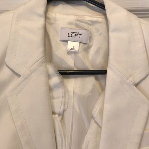 Loft white jacket size 4